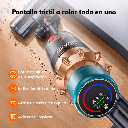 Airvac V18: detalle del cepillo con luces LED