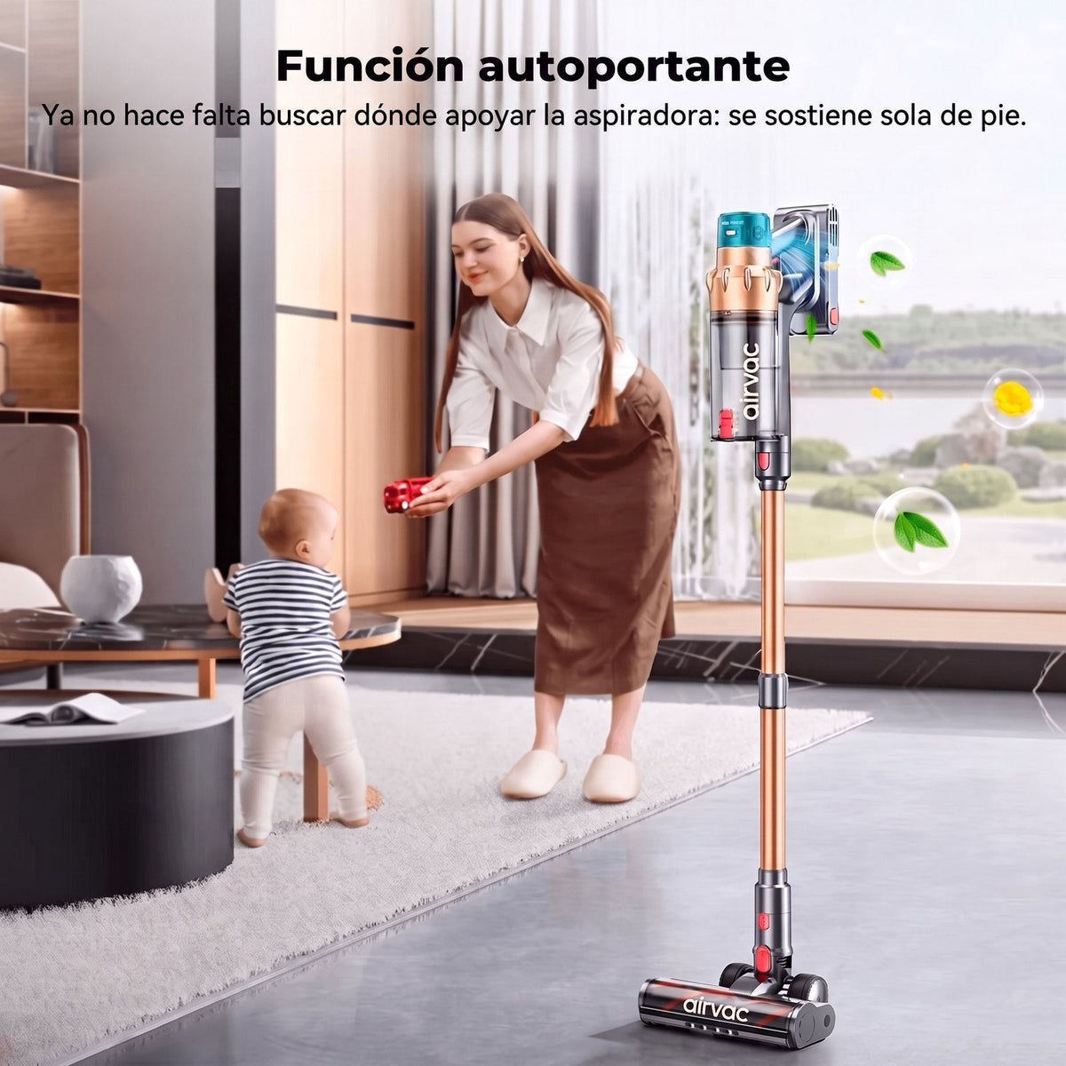 Airvac V18 función autoportante