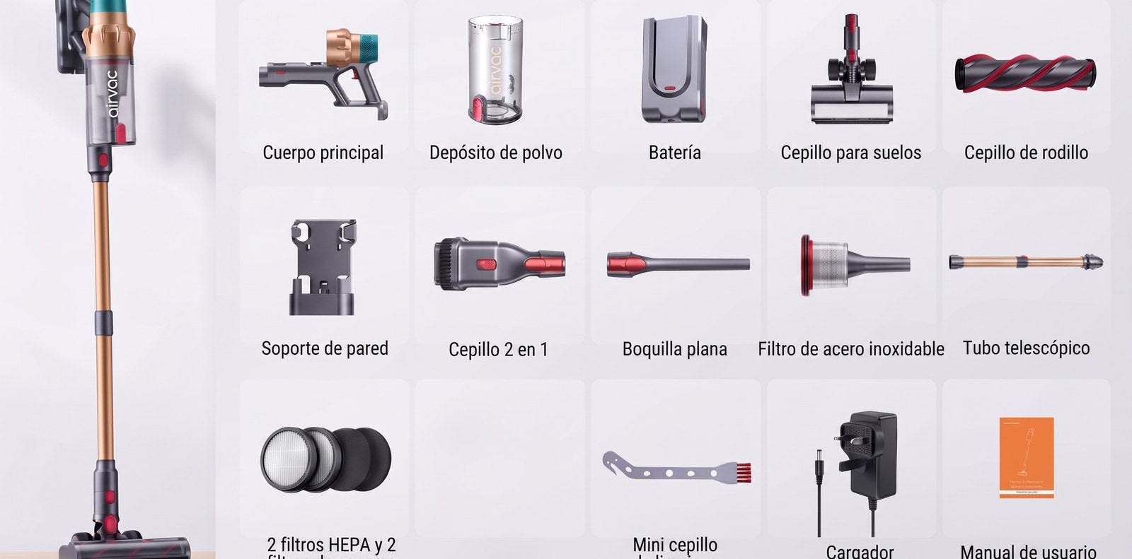 Contenido de la caja y accesorios