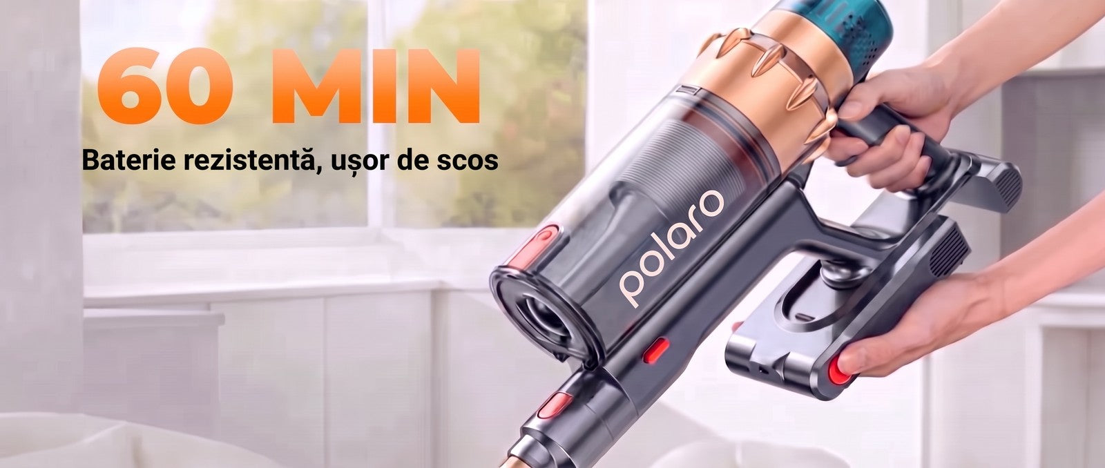 60 de minute de autonomie, baterie detașabilă